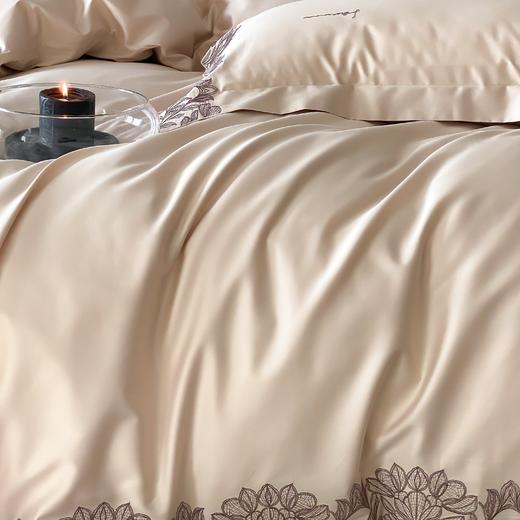 自然醒A类50支全棉刺绣四件套-简蔓AN 商品图10