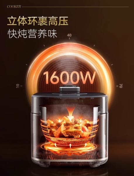 英国morphy摩飞MR8702 0涂层IH电压力锅（深空灰） 商品图2