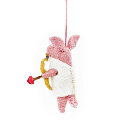 北京仓｜Felt So Good-Cupig's Arrow Cupid Pig-小猪丘比特 羊毛毡 挂件［英国设计师］ 商品图1