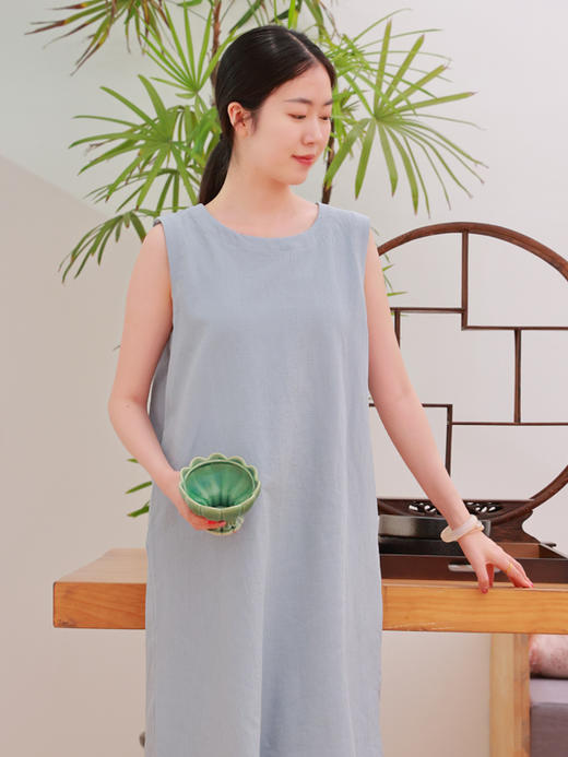 【2026东衣作】无袖连衣裙（23718075影青-结缘款） 商品图2