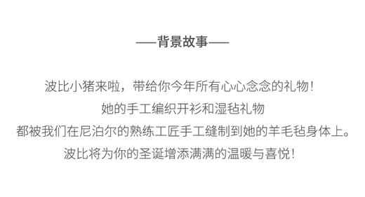 北京仓｜Felt So Good-Poppy the Pig-圣诞礼物小猪 波比 羊毛毡 挂件［英国设计师］ 商品图4