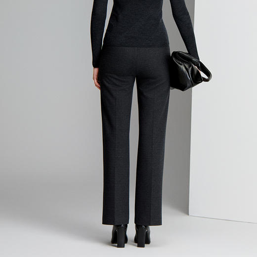 EITIE爱特爱高腰合体直筒修饰腿型显瘦保暖秋冬裤子8405104 商品图4