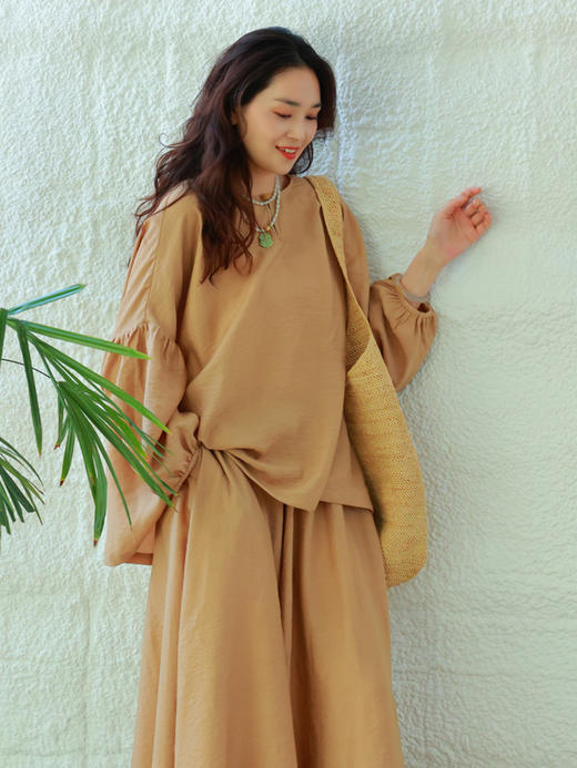 【线上专属】新中式上衣（25708405-玄黄-结缘款） 商品图4