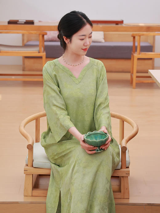 【2026东衣作】新中式连衣裙（25707250碧丝-设计师） 商品图0