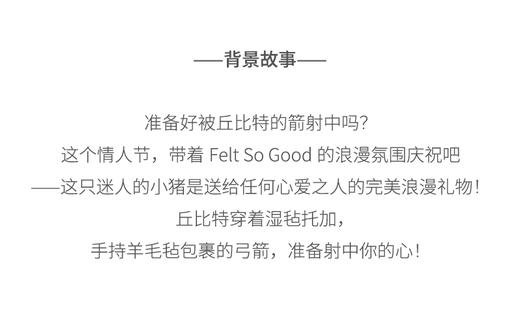 北京仓｜Felt So Good-Cupig's Arrow Cupid Pig-小猪丘比特 羊毛毡 挂件［英国设计师］ 商品图5