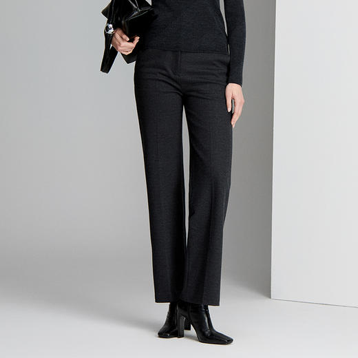 EITIE爱特爱高腰合体直筒修饰腿型显瘦保暖秋冬裤子8405104 商品图3