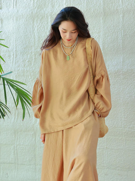 【线上专属】新中式上衣（25708405-玄黄-结缘款） 商品图2