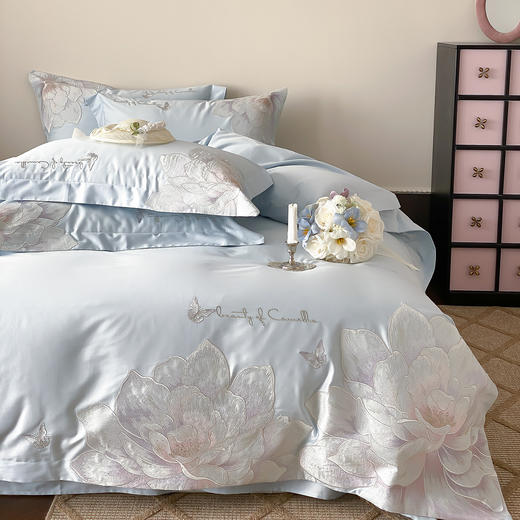 自然醒A类50支全棉刺绣四件套-雅花舒棉AN 商品图1