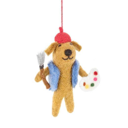 北京仓｜Felt So Good-Painting Pooch Artist Dog-画家小狗 毕加索 羊毛毡 挂件［英国设计师］ 商品图4