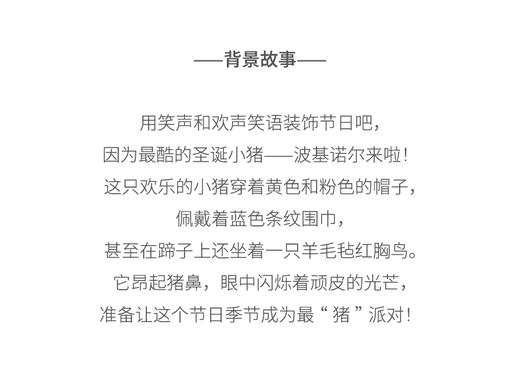 北京仓｜Felt So Good-Porky Noel-欢笑小猪 波基诺尔 羊毛毡 挂件［英国设计师］ 商品图3