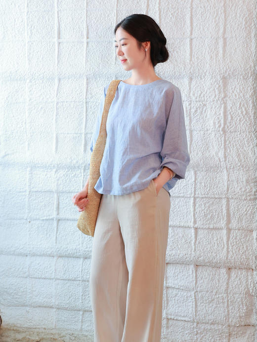 【抖音专属】直筒裤（25709207C-玉色-结缘款） 商品图0