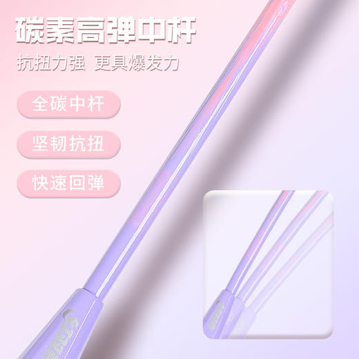 红双喜羽毛球双拍 耐用型耐打高颜值儿童小学生单拍成人男女套装 商品图3