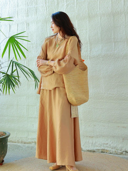 【线上专属】新中式上衣（25708405-玄黄-结缘款） 商品图1