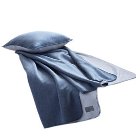 【分仓直发包邮】BOSS靠垫家居毯两件套（灰蓝）HBKD-005