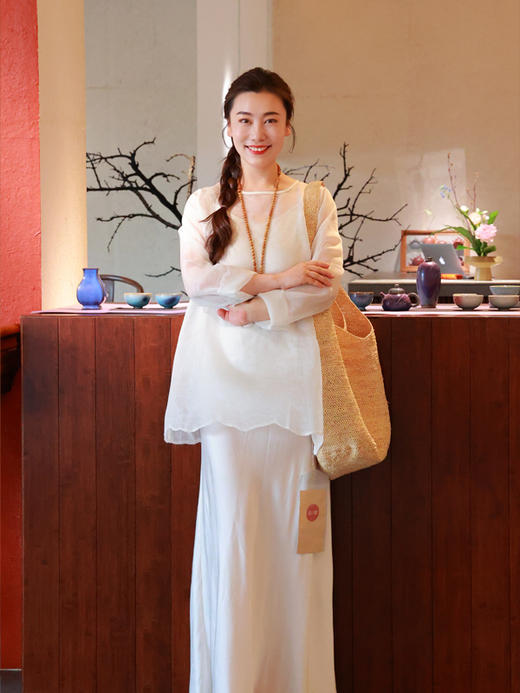 【抖音专属】花边套头衫（24708153-凝脂） 商品图0