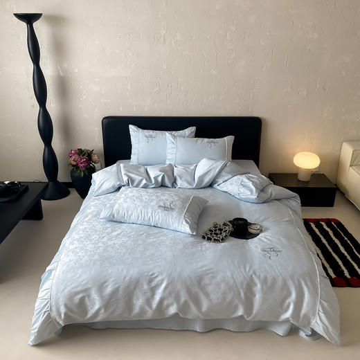 自然醒50支全棉提花四件套-晨露微光AN 商品图1