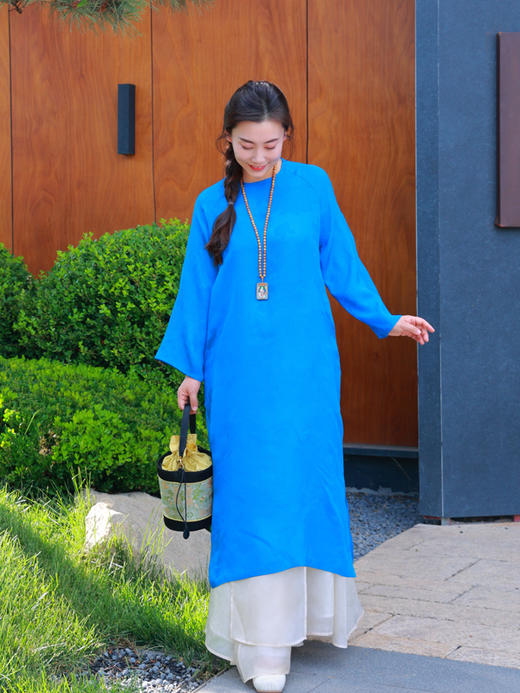 【抖音专属】新中式连衣裙（25707353与舒-高定款） 商品图1