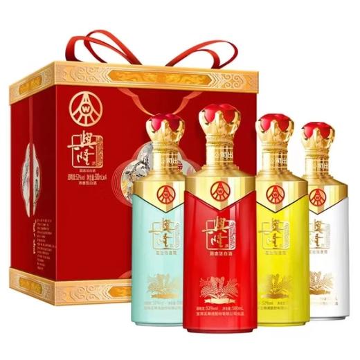 五粮液 兴隆吉祥如意52度500ml*4 浓香型白酒 礼盒装 商品图0