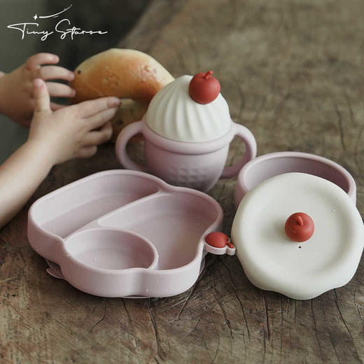 【tinystarse】冰淇淋樱桃硅胶吸盘分格盘 商品图2