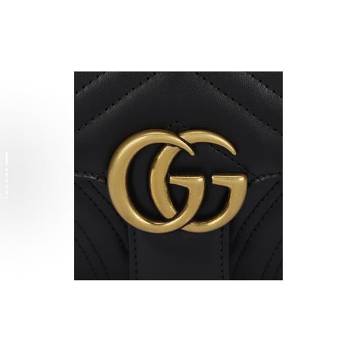 GUCCI GG Marmont 金色复古双G徽标压印马蒙22 链条翻盖包 商品图4
