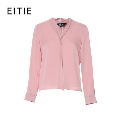 EITIE爱特爱法式气质飘带V领衬衫8313006 商品图5