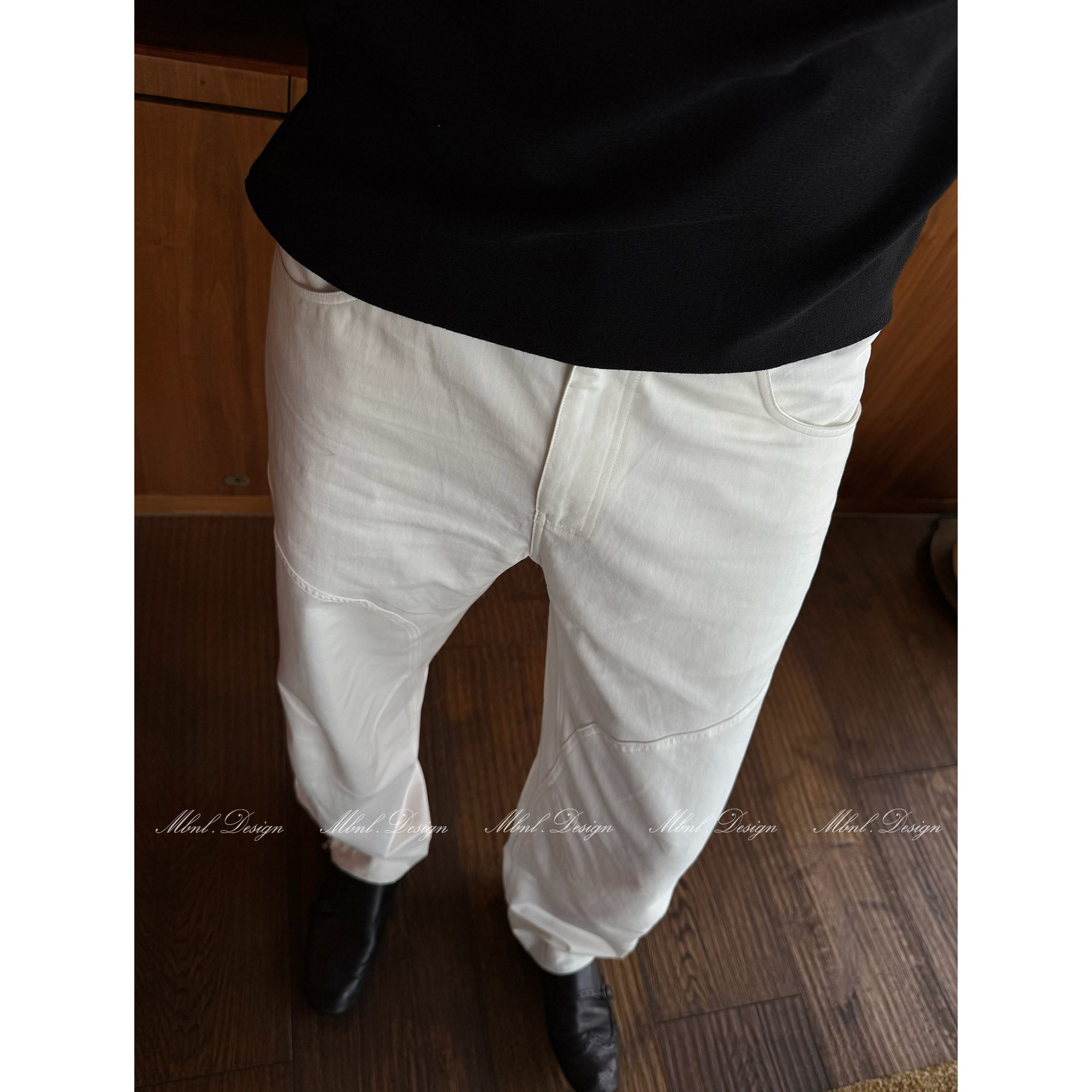 「StormMX 结构剪裁」秦磊男装撞钉抽绳纯棉长裤LL-SKZ2040 N9商品图3