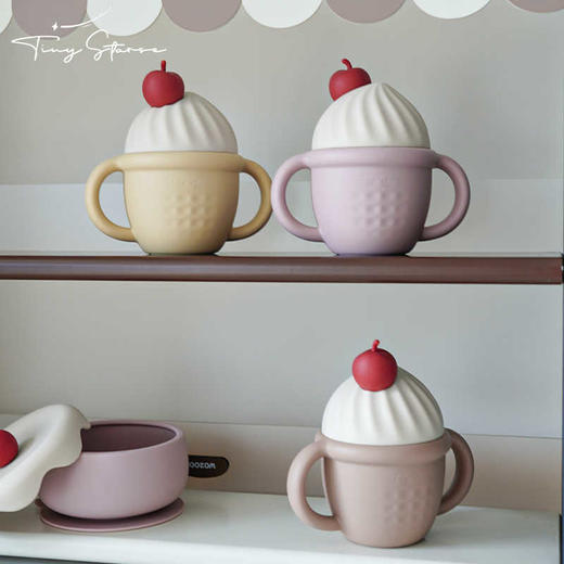 【tinystarse】冰淇淋防尘盖硅胶吸管水杯 商品图3