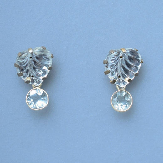 订购4周到｜Monshiro-hanamizuki-水晶 山茱萸 耳环［日本设计师］ 商品图0