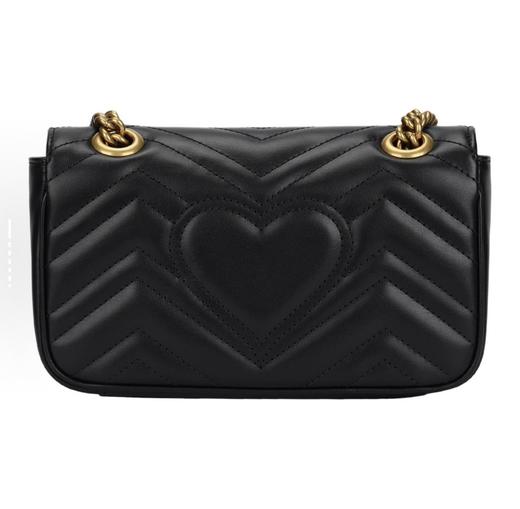 GUCCI GG Marmont 金色复古双G徽标压印马蒙22 链条翻盖包 商品图2