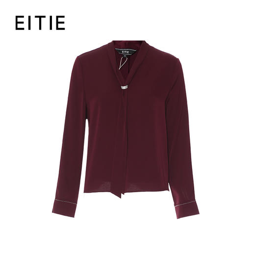 EITIE爱特爱法式气质飘带V领衬衫8313006 商品图3