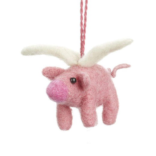 北京仓｜Felt So Good-Flying Pig Biodegradable-梦想成真小飞猪 羊毛毡 挂件［英国设计师］ 商品图0
