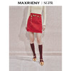 MAXRIENY2025秋冬新年红色千金小香风名媛气质感修身高腰半裙(货号:MS85SK758) 商品缩略图0