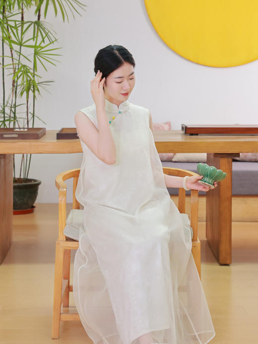 【抖音专属】新中式连衣裙（25707282-长夏-高定款） 商品图2