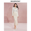 玛克门店发货MAXRIENY复古浪漫感丝绒刺绣鱼尾半裙(货号:MC85SK504) 商品缩略图1