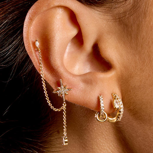 订购8周到｜MYA-BAY-ROCK DEHLI-小环 吊坠 锆石 镶嵌 耳环［比利时设计师］ 商品图1