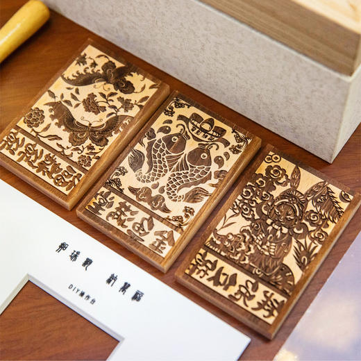 羽诗制造出品 瑞兽献礼·拓福保温壶拓印体验工具文创礼盒 商品图2