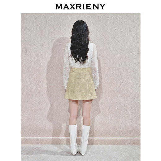 MAXRIENY【商场同款】千金小香风A字半裙高腰修身短裙高级气质感(货号:MS85SK751) 商品图3