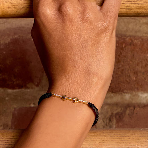 订购8周到｜MYA-BAY-BLACK SHINY JAZZY-金色 铰链装饰 手链［比利时设计师］ 商品图0