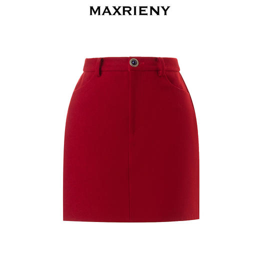 玛克门店发货：MAXRIENY复古箱型羊毛混纺裤裙冬季新款短裤女(货号:MC88PA801) 商品图3