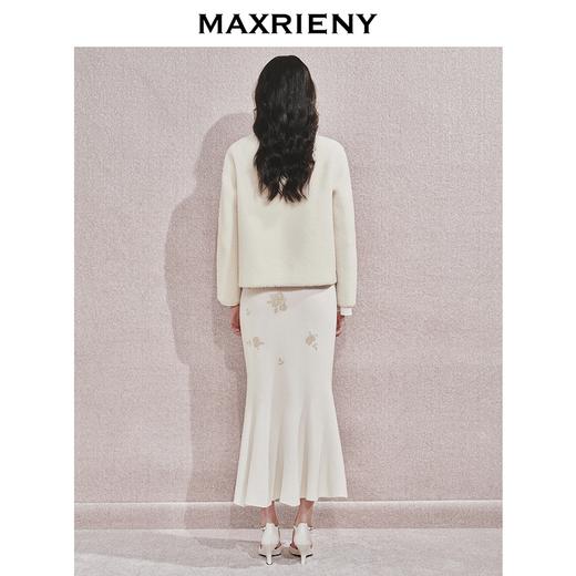 MAXRIENY富家千金羊毛外套女24秋新款法式小香风高级气质感设计(货号:MS85JA525) 商品图3