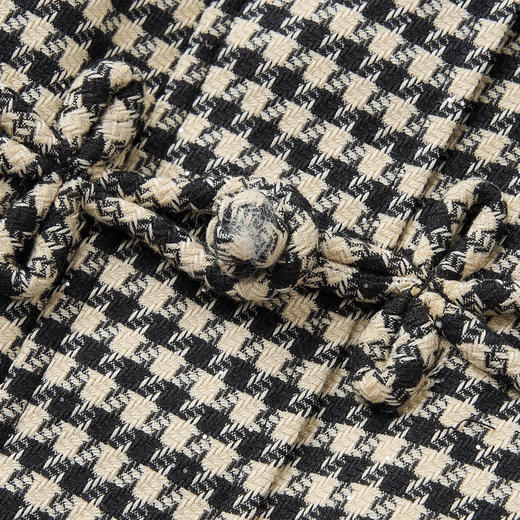 MAXRIENY黑白千鸟格纹蝴蝶结新中式夹克外套(货号:MS85JA503) 商品图2