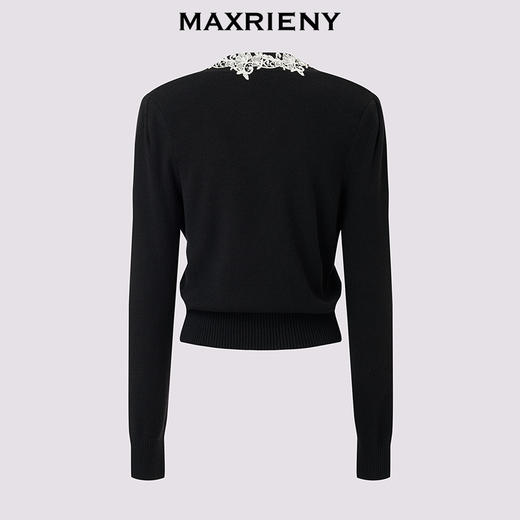 玛克门店发货：MAXRIENY法式复古v领针织外套(货号:MF86JA518) 商品图4