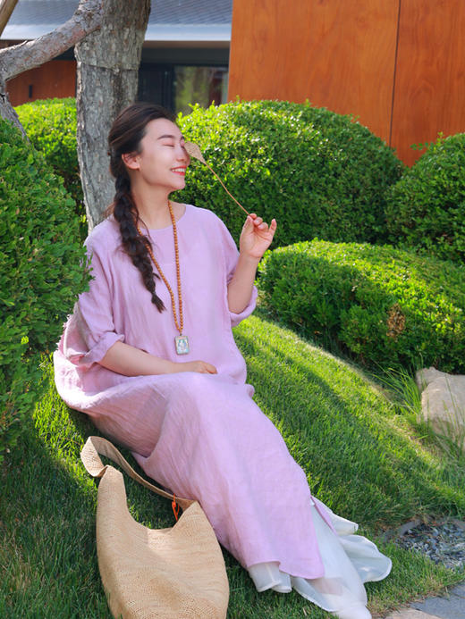 【抖音专属】新中式连衣裙（21707124-紫桐-设计师） 商品图3