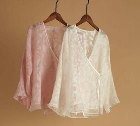 烟雨朦胧.花影交叠外套