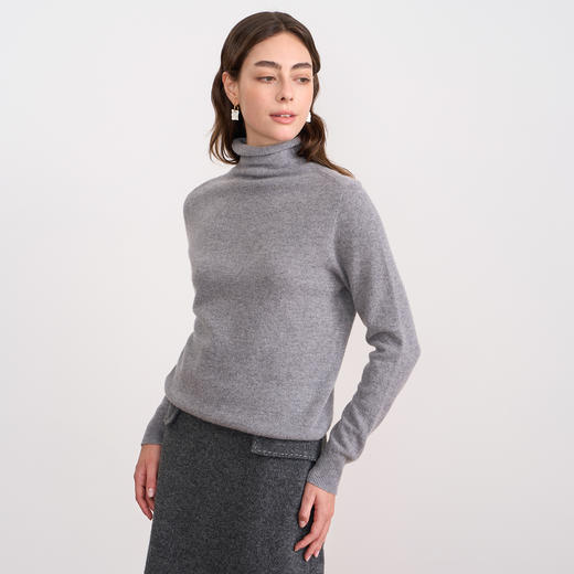 【30.6%山羊绒】EITIE爱特爱舒适柔软高领羊毛针织衫秋冬新款C2501820 商品图10