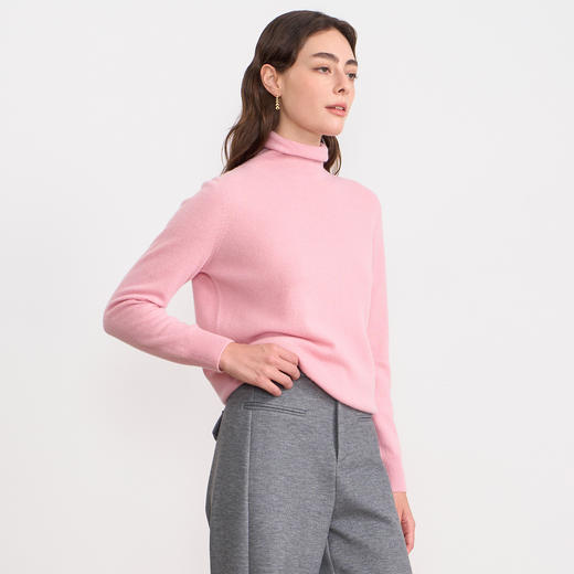 【30.6%山羊绒】EITIE爱特爱舒适柔软高领羊毛针织衫秋冬新款C2501820 商品图7