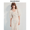 MAXRIENY【商场同款】2025年夏季新款浪漫鎏金系列灯笼袖连衣裙显瘦(货号:MF86DR255) 商品缩略图1