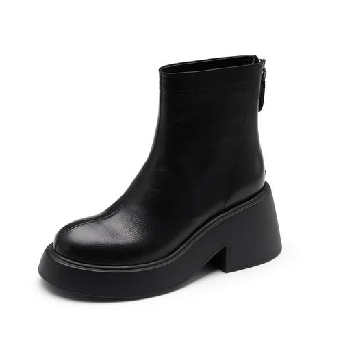 westory冬季休闲时尚马丁靴靴圆头厚底甜酷短靴W22DS8176101 商品图0