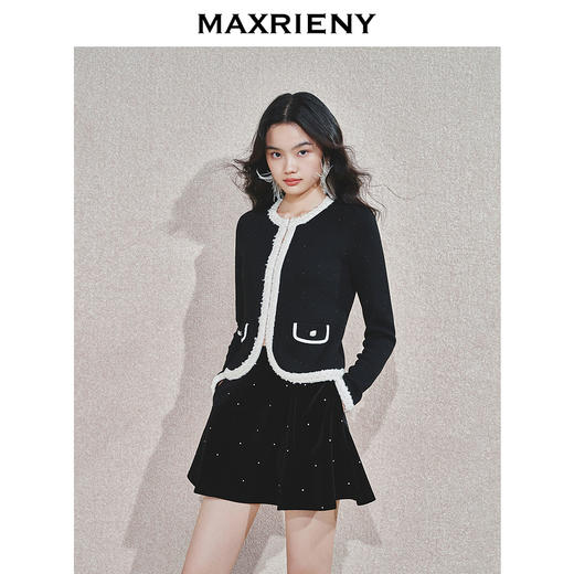 玛克门店发货【商场同款】名媛千金小香风新年搭亮片24K外套新款气质感(货号:MS85JA787) 商品图2