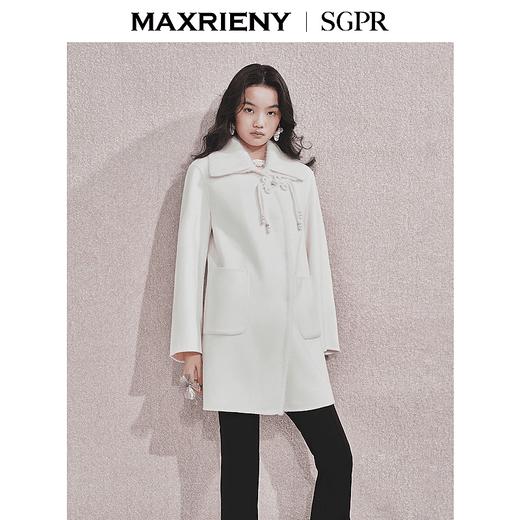 玛克门店发货：MAXRIENY贵雅新中式绵羊毛大衣(货号:MS85CT509) 商品图1